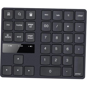 Resim 2.4 Ghz 35 Tuşlar Bluetooth Kablosuz Sayısal Tuş Takımı Numpad Dizüstü Pc Için Numpad 