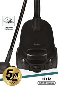 Resim GoldMaster Titiz Mavi Yıkanabilir Toz Torbalı 2,5 Litre Kapasiteli 5 Yıl Garantili Elektrikli Süpürge 