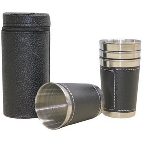 Resim Deri Kılıflı Shot Bardağı Seti 