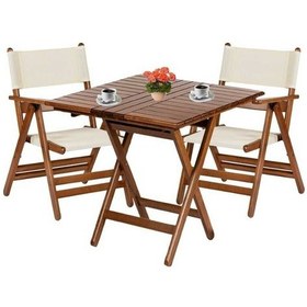 Resim Bahçeci Atina pvc - 80x80 Katlanır masa 