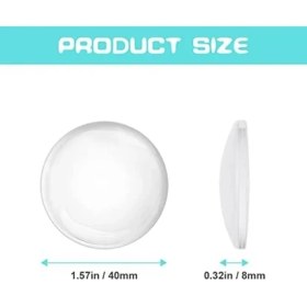 Resim Daders Home Duvar Kapı Stoperi, 6 Adet Duvar Kapı Stoperi Seti, 40 mm Silikon Kapı Stoperi, Duvar, Kendinden Yapışkanlı, Şeffaf, Yuvarlak, Kapı Kolu Tamponu, Duvar Koruması, Buzdolabı Koruması, Duvar 