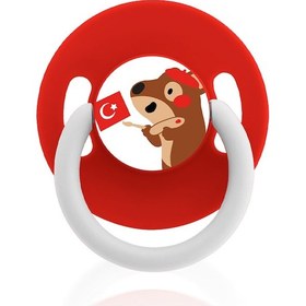 Resim Wee Baby Cool Yuvarlak Uçlu Silikon Emzik 6-18 Ay Kırmızı Kapibara 