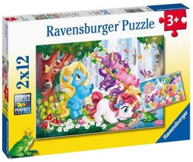 Resim Ravensburger 2x12 Parça Puzzle Unicorn 050284 