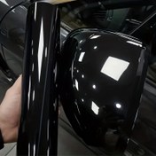 Resim Ultra Parlak PET Piyano Siyah Vinil Wrap Film Sticker Parlak Siyah Kendinden Yapışkanlı Vinil Kabarcık Ücretsiz Konsol Bilgisayar Dizüstü Cilt 