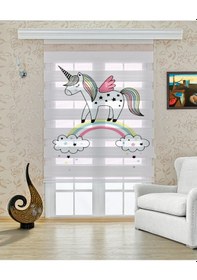 Resim Perdecizade Enxboy Unicorn Dijital Baskılı Zebra Perde-cocuk Odası-stor Perde Pz-430 Renkli 