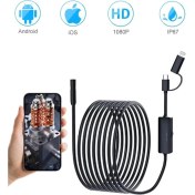 Resim Ronanna Buğz 5 Metre Endoskop Yılan Video Kamera Ios ve Android Uyumlu Led’li 8 mm Sert Kablo 2mp 