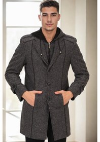 Resim Plt9334 Dewberry Erkek Palto-desenli Gri Desenli Gri 