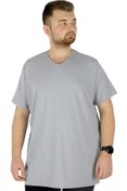 Resim Modexl Mode Xl Büyük Beden T-shirt V Yaka Likralı 20150 Grimelanj 