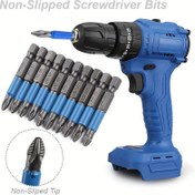 Resim 6 parçalı Manyetik Tornavida Uç Seti - Dayanıklı Demir Kaymaz Altıgen Şaft Phillips & Pozidriv Uçları, PH1 PH2 PH3 PZ1 PZ2 PZ3, Hızlı Bağlama ve Sökme için El ve Elektrikli Matkaplarla Uyumlu 