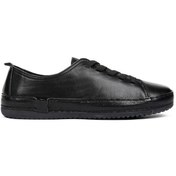 Resim 57708 Siyah Deri Kadın Günlük Casual Ayakkabı Siyah 