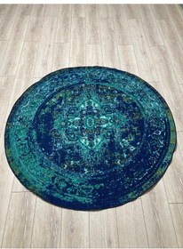 Resim Merinos Halı Daire Halı Kaymaz Tabanlı İnce Halıfleks 