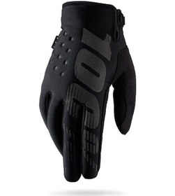 Resim Tcherchı Tam Parmak Soğuğa Dayanıklı Sıcak Motosiklet Eldiveni Siyah L 