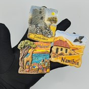 Resim 1 Adet Buzdolabı Mıknatısı 3D Kabartma Sanat Dekoru - Zimbabve & Malavi Kültürel Tasarım, Geyik, Geleneksel Köy ve Günbatımı Manzarası - Dayanıklı Polifenilen Mutfak Dekoru, Ev ve Restoran İçin Benzersiz Hediye 