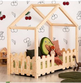 Resim Markaawm Markaawm Çocuk Karyola Montessori Yatak Doğal Çam Cone 