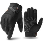 Resim 1 Çift Unisex Yaz Bisiklet Eldiveni, Polyester Solunabilir Binme Eldivenleri ile Kancalı ve Döngü Kapatma, Makine Yıkamalı Outdoor Spor Eldivenleri Erkek ve Kadınlar için 