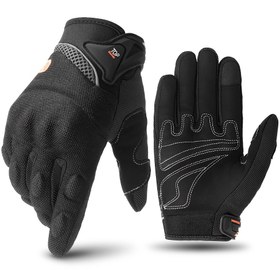Resim 1 Çift Unisex Yaz Bisiklet Eldiveni, Polyester Solunabilir Binme Eldivenleri ile Kancalı ve Döngü Kapatma, Makine Yıkamalı Outdoor Spor Eldivenleri Erkek ve Kadınlar için 