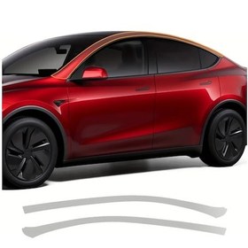 Resim Xuweiwei Tesla Model Y Juniper 2025 İçin 2pcs Pillars Gloss Clear Ppf Oto Vinyl Kaplama 8.5mil Çizilme Koruyucu 