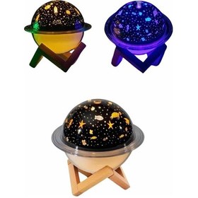 Resim Aromaterapi Hava Nemlendirici Gece Lambası Uzay Model Satürn Oda 