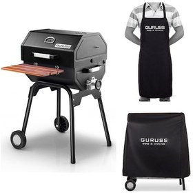 Resim Guruss Cg-050 Kömürlü Barbekü Mangal + Önlük + Kılıf Siyah Model:grs26 