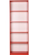 Resim Adoremobilya Modern 5 Raflı Kitaplık - Kırmızı 