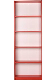 Resim Adoremobilya Modern 5 Raflı Kitaplık - Kırmızı 