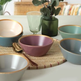 Resim Karokstore Mat Fileli Hitit Çorba Kasesi 14 cm 6 Adet 624/995 