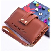 Resim Taba Çift Çıtçıtlı Model Trend Kadın Cüzdanı 