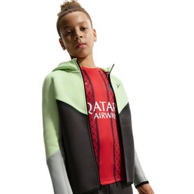 Resim Nike Sportswear Tech Fleece Full-Zip Çocuk Yeşil Günlük Stil Sweatshirt HV5867-361 