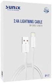 Resim Sunix 2.4A USB Lightning Örgülü Hızlı Şarj ve Data Kablosu 2 metre IP-17 