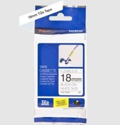 Resim Brother Tonersepeti Brother TZe-FX241 18mm Beyaz üzerine Siyah Esnek Laminasyonlu Etiket 
