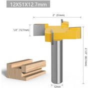 Resim Qingmipy Ahşap İşleme T Tipi Dört Blatlı Freze: 12mm Çap, 1/2" & 8-12mm Uç Seçenekleri, Kesim & Oyma İçin Hassas Performans 