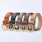 Resim Kadın İki Katmanlı Hakiki Deri Kemer - Yumuşak, Çatlama Dirençli, Kot ve Elbiseler için Çok Yönlü, Şık Hediye Kutusu ile (Not: Tek Beden 70.1cm ila 93.98cm Bel için Uygundur) 