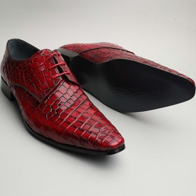 Resim Gondol Erkek Hakiki Deri Sivri Burun Özel Deri Tasarımlı Kundura Tz.613 