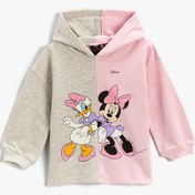 Resim Kız Bebek Disney Lisanslı Kapüşonlu Sweatshirt Pamuklu 