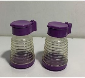 Resim 2 Adet Kristal Mod Plastik Üretim Nemden Etkilenmeyen Kapaklı Tuzluk Mika Tuzluk Biberlik 