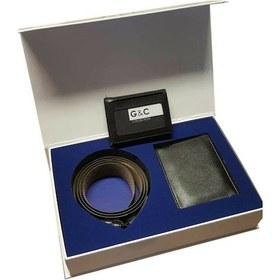 Resim Gc Terlik 515 Erkek Cüzdan Kemer Kartlık Set-siyah Siyah 