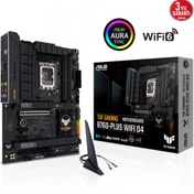 Resim ASUS TUF GAMING B760-PLUS WIFI DDR4 5333Mhz(OC) M.2 HDMI DP mATX 1700p 100 Orjinal Faturalı