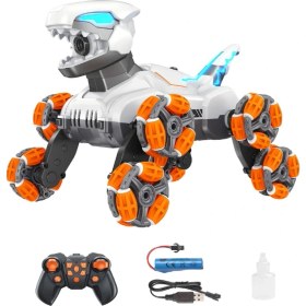 Resim Vardem Uzaktan Kumandalı Full Fonksiyon 8 Teker Buharlı 2.4g Şarjlı Dinozor Araba 