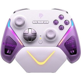 Resim Easysmx D10 - Kablosuz Gamepad - Hall Effect Stick - Mor 