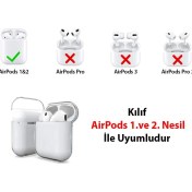 Resim Moodcase 1. ve 2. Nesil Airpods Uyumlu Silikonlu Airpods Kılıfı 