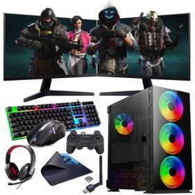 Resim İ7 12700F 16GB 480SSD 4GB GTX1050TI Çift 24" Monitörlü (Gaming SET) Rogame