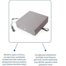 Resim Babyjem QuickBoost Taşınabilir Mama Sandalye Yükseltici Minder Antrasit 