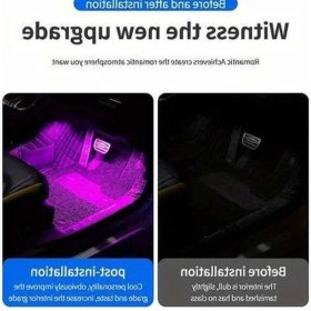 Resim Trendooze Turcoshop11 Güçlü Monokrom Led Araç Taban Aydınlatması Blue, 1 Sürükle Kolay Kurulum 