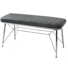 Resim Bench Puf Metal Retro Ayaklı Gri Babyface Kumaş 