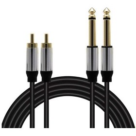 Resim Magicvoice Ld398 2x 6.3 Mm Mono Erkek - 2x Rca Erkek 1.5 Metre Kablo-178630 