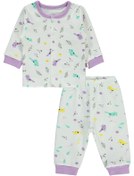 Resim Civil Baby Kız Bebek Pijama Takımı 1-3 Ay Lila 