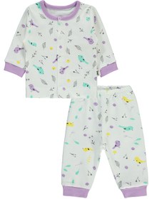 Resim Civil Baby Kız Bebek Pijama Takımı 1-3 Ay Lila 