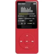 Resim Ganbao Kırmızı Bluetooth Uyumlu Mp3 Müzik Çalar Kayıpsız Taşınabilir Fm Radyo Harici Ultra-Ince Öğrenci Mp3 Kaydedici Fm Yayını (Yurt Dışından) 
