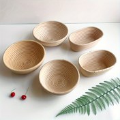 Resim 1 adet Modern Sonbahar Asma Ekmek Fermentasyon Sepeti - Çok Yönlü El Yapımı Ekmeği Pişirme Aracı, Gıda Güvenli Rattan, Ev Mutfak Kullanımı için Spiral Tasarımlı Çeşitli Boyutlar 
