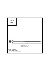 Resim Dübel-vida Seti, Beyaz Dübel 10 Mm, 6,0x120 Yhb Sunta Vidası, 10 Adet 